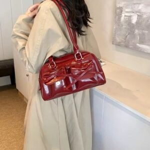 BOLSO BAGUETTE LAZO ROJO
