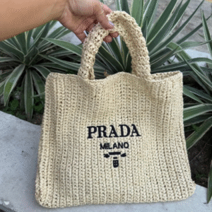 BOLSO PLAYERO PD BEIGE TEJIDO